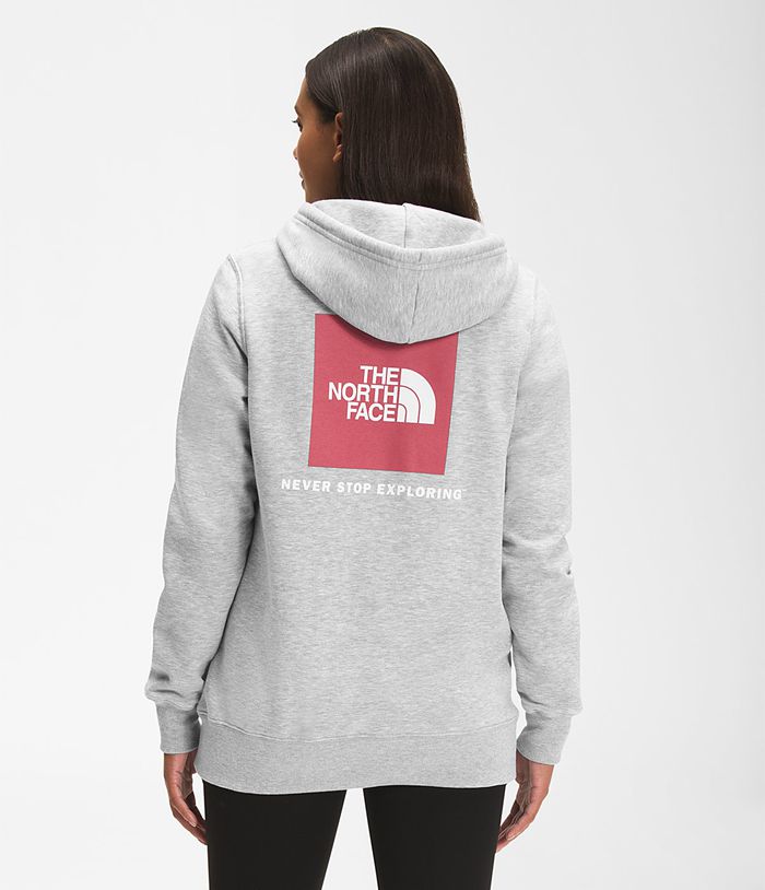 The North Face Box NSE Pullover Womens Hoodie Light Grey 630152-JAG